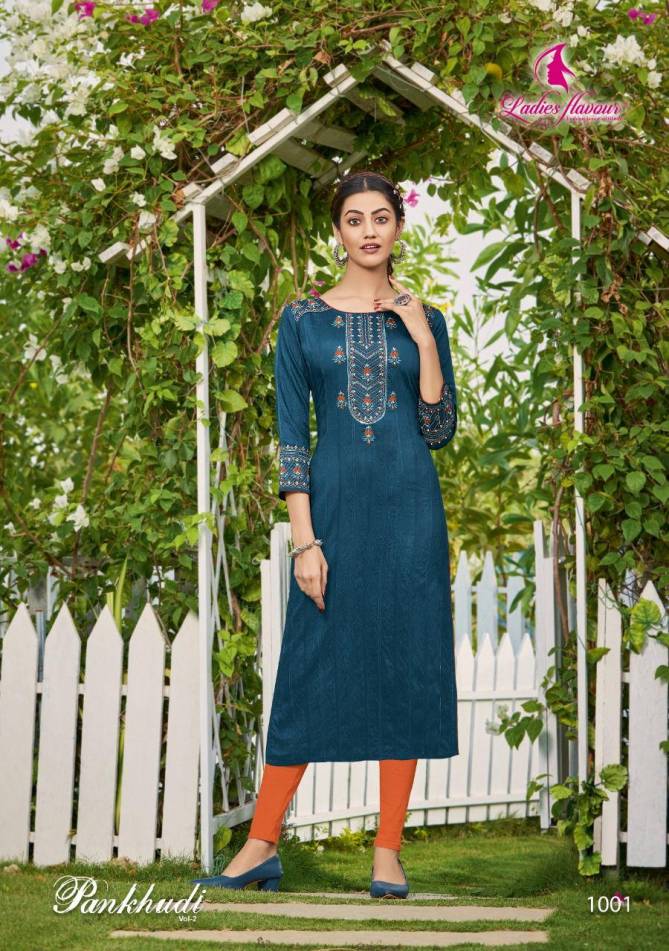 Ladies Flavour Pankhudi 2 New Fancy Designer Ethnic Wear Latest Kurti Collection